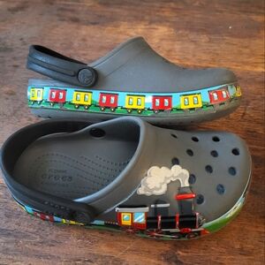 CROCS Kids' Gray Fun Lab Train Shoes Sandals